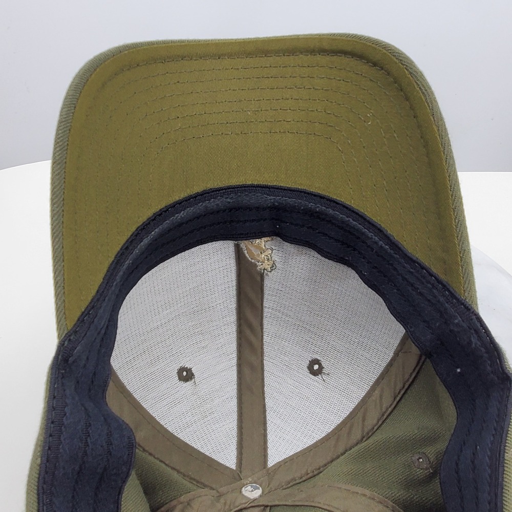 Kangol Flexfit Wool Blend Baseball Cap Olive Green Kangaroo Logo Preppy L/XL - Picture 8 of 10
